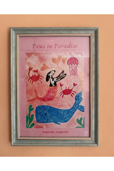Framed Artwork - Paws in Paradise